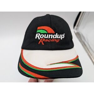 Roundup Racing Monsanto Preferred Hat K-Products Black White Adjustable Cap USA